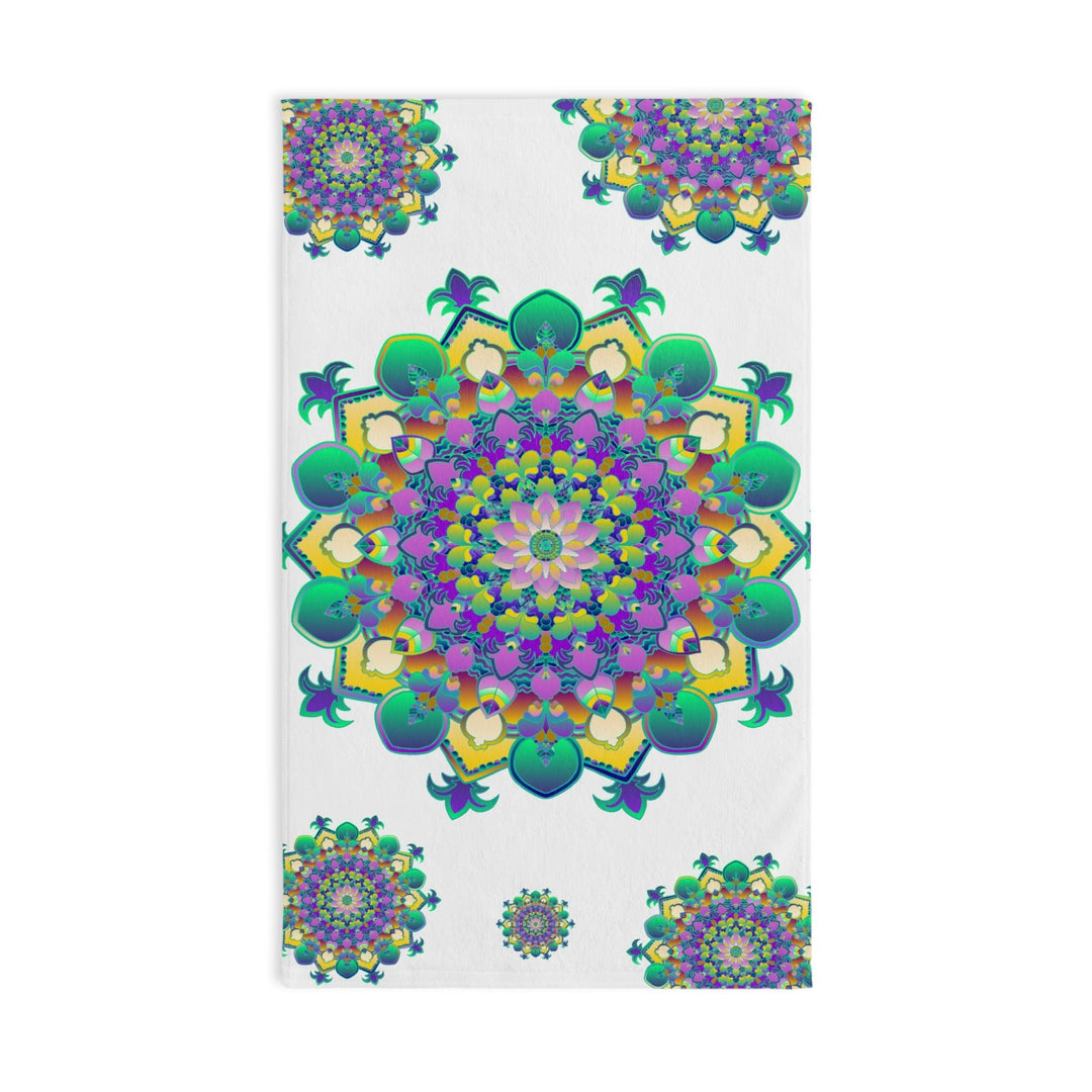 Intricate Mandala Hand Towel - Colorful & Spiritual Home Decor - Blululi
