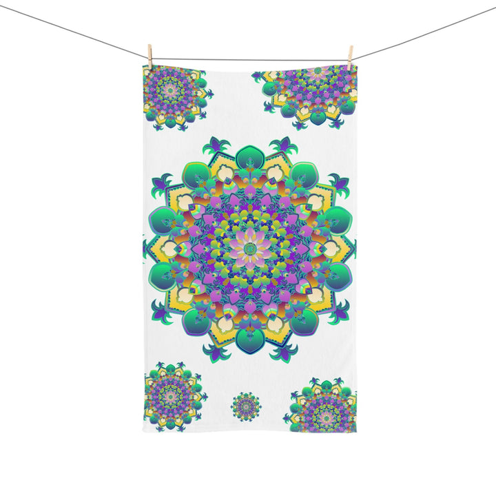 Intricate Mandala Hand Towel - Colorful & Spiritual Home Decor - Blululi