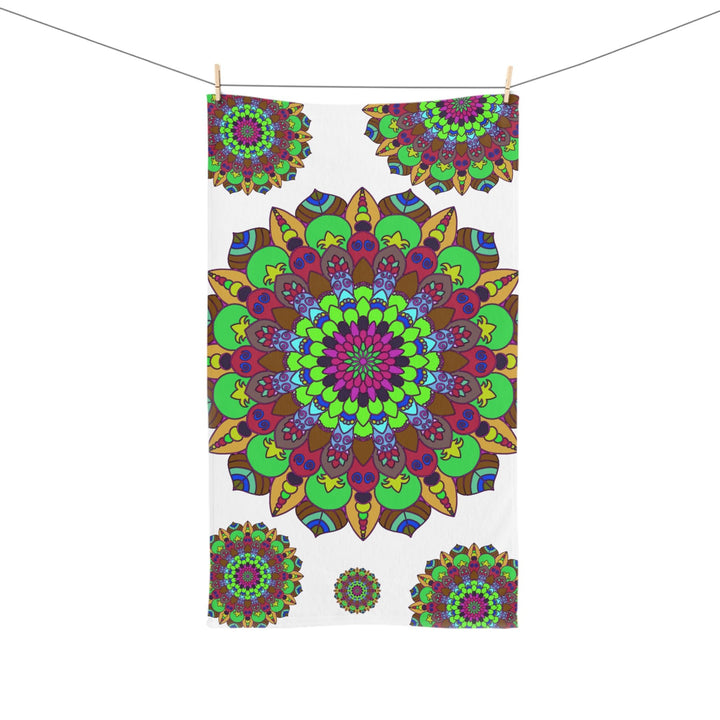 Intricate Mandala Hand Towel - Colorful & Vibrant Home Decor - Blululi