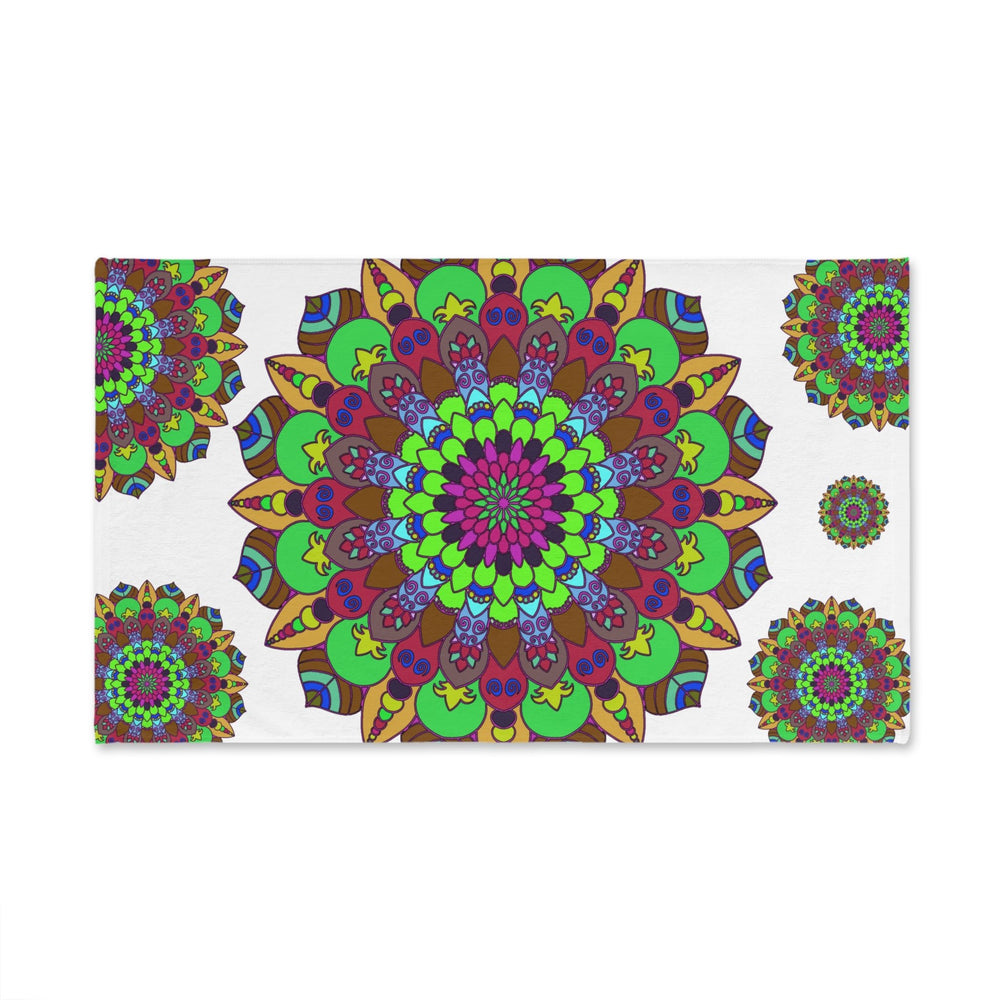 Intricate Mandala Hand Towel - Colorful & Vibrant Home Decor - Blululi