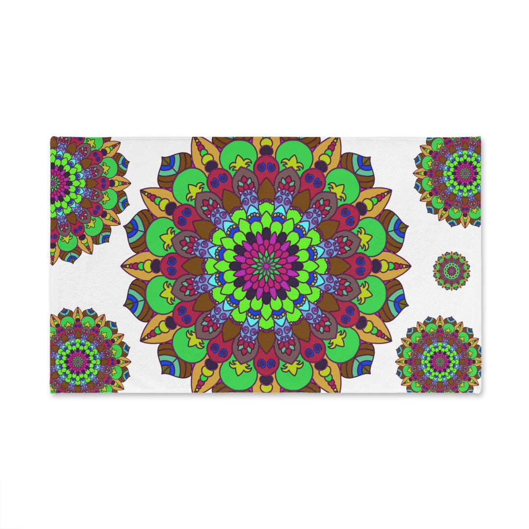 Intricate Mandala Hand Towel - Colorful & Vibrant Home Decor - Blululi