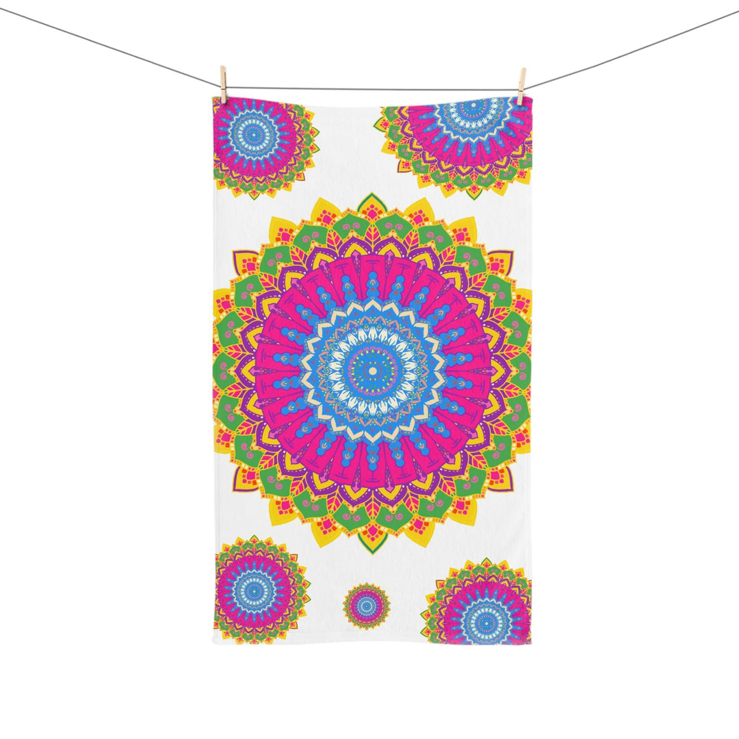 Intricate Mandala Hand Towel - Colorful & Vibrant Home Decor - Blululi