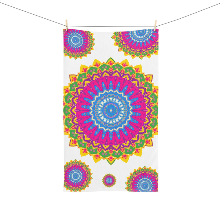 Intricate Mandala Hand Towel - Colorful & Vibrant Home Decor - Blululi