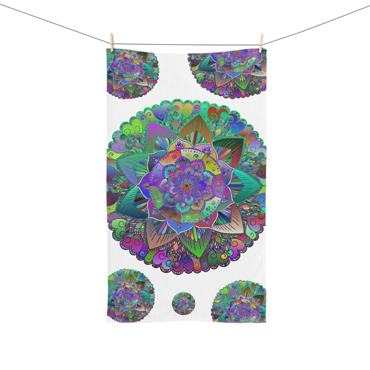 Intricate Mandala Hand Towel - Colorful & Vibrant Home Decor - Blululi