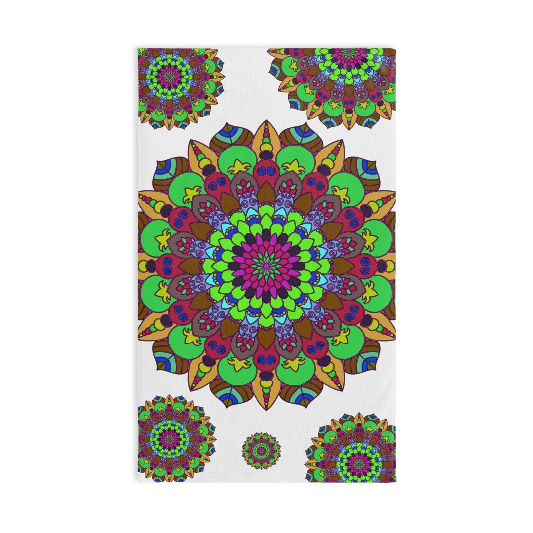 Intricate Mandala Hand Towel - Colorful & Vibrant Home Decor - Blululi