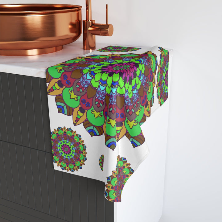 Intricate Mandala Hand Towel - Colorful & Vibrant Home Decor - Blululi