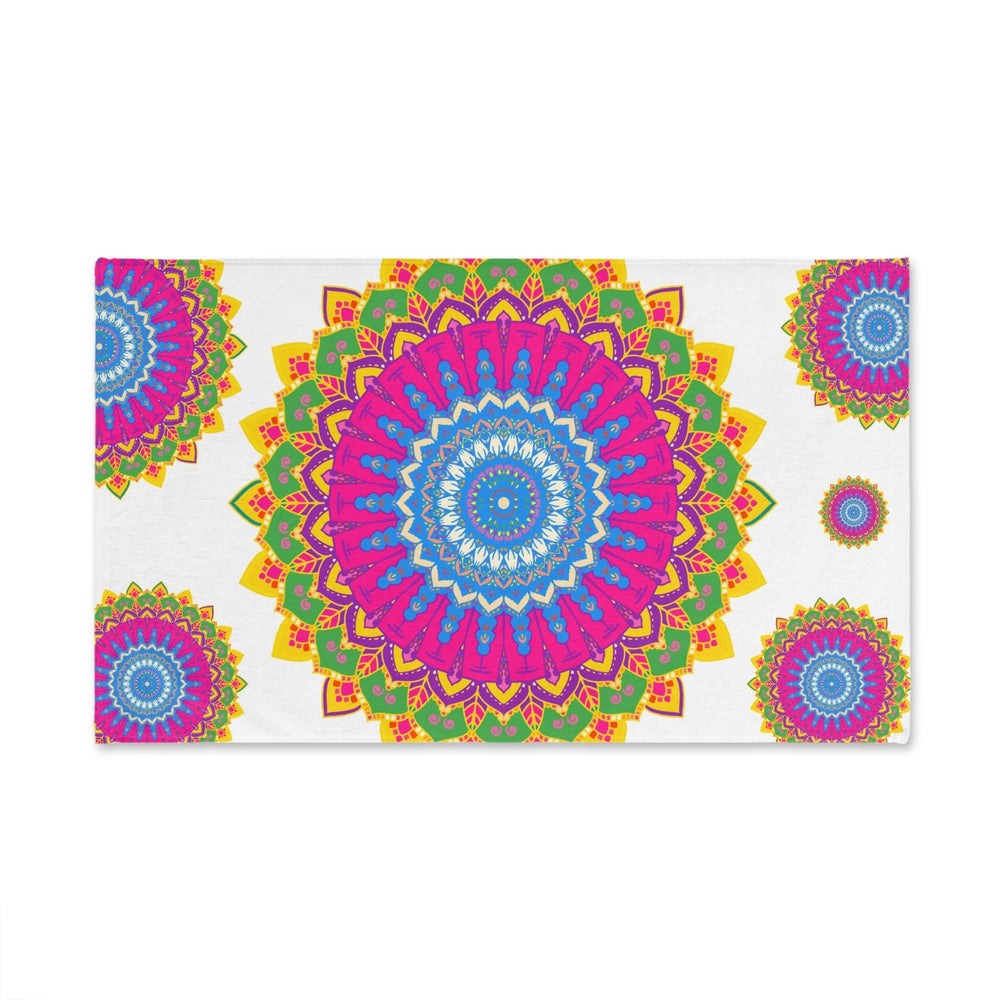 Intricate Mandala Hand Towel - Colorful & Vibrant Home Decor - Blululi