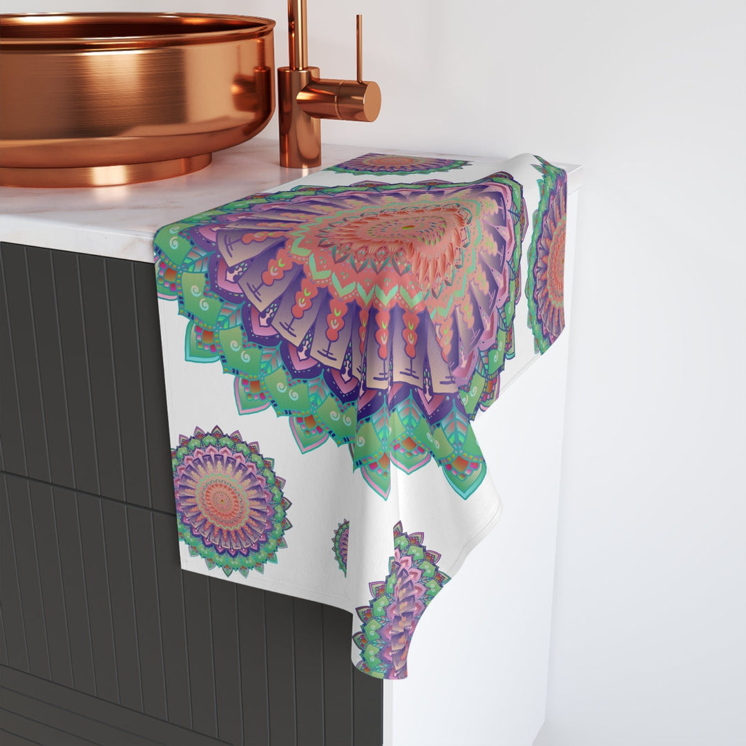 Intricate Mandala Hand Towel - Soft & Colorful Home Decor - Blululi