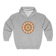 Intricate Mandala Hoodie - Brown & Orange Hoodie - Blululi