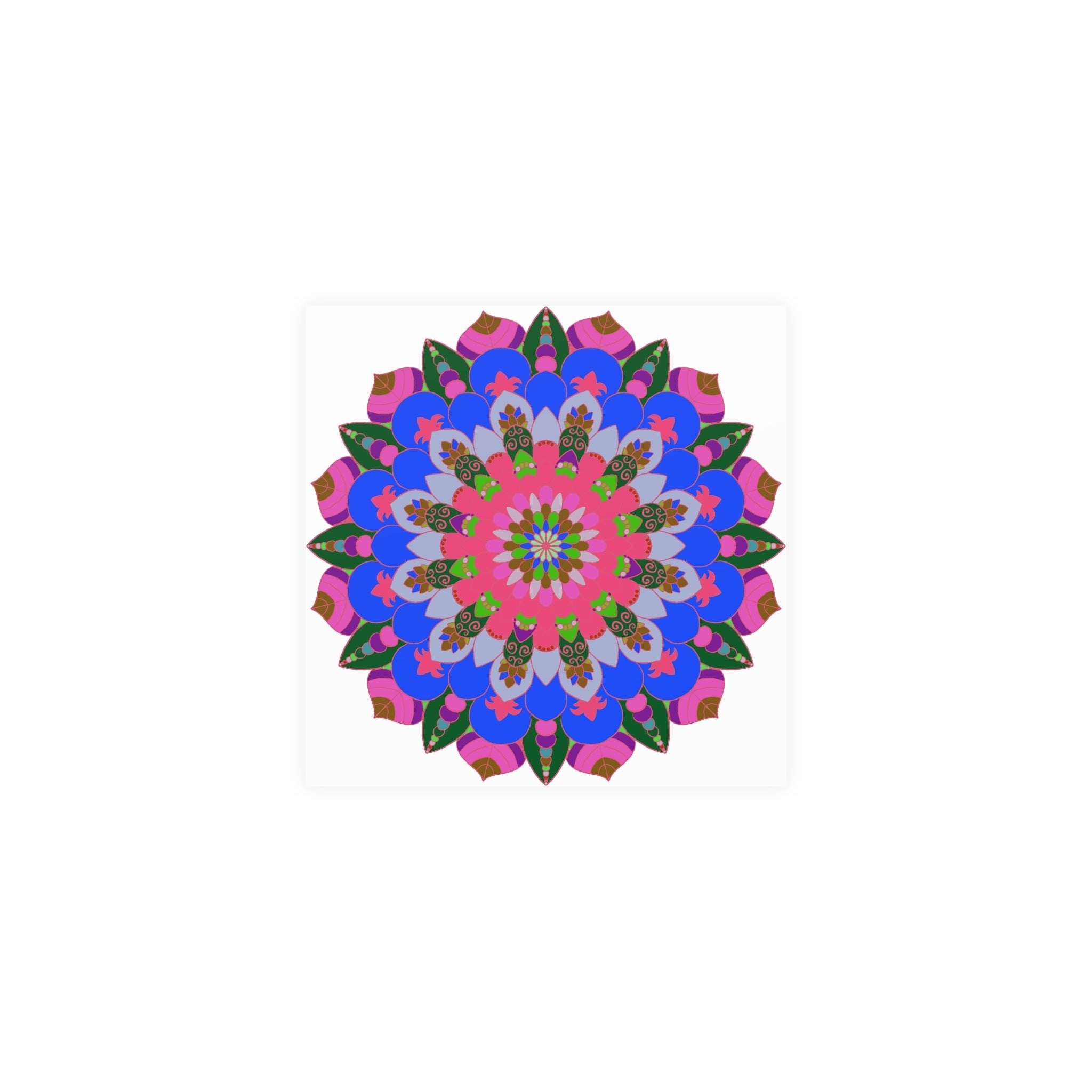 Intricate Mandala Poster - Colorful Circular Art Poster - Blululi