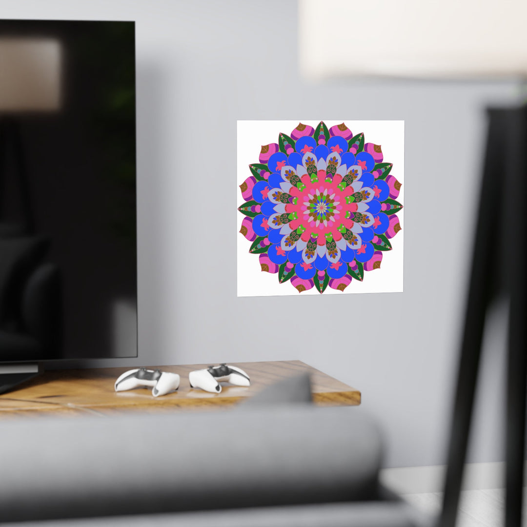 Intricate Mandala Poster - Colorful Circular Art Poster - Blululi