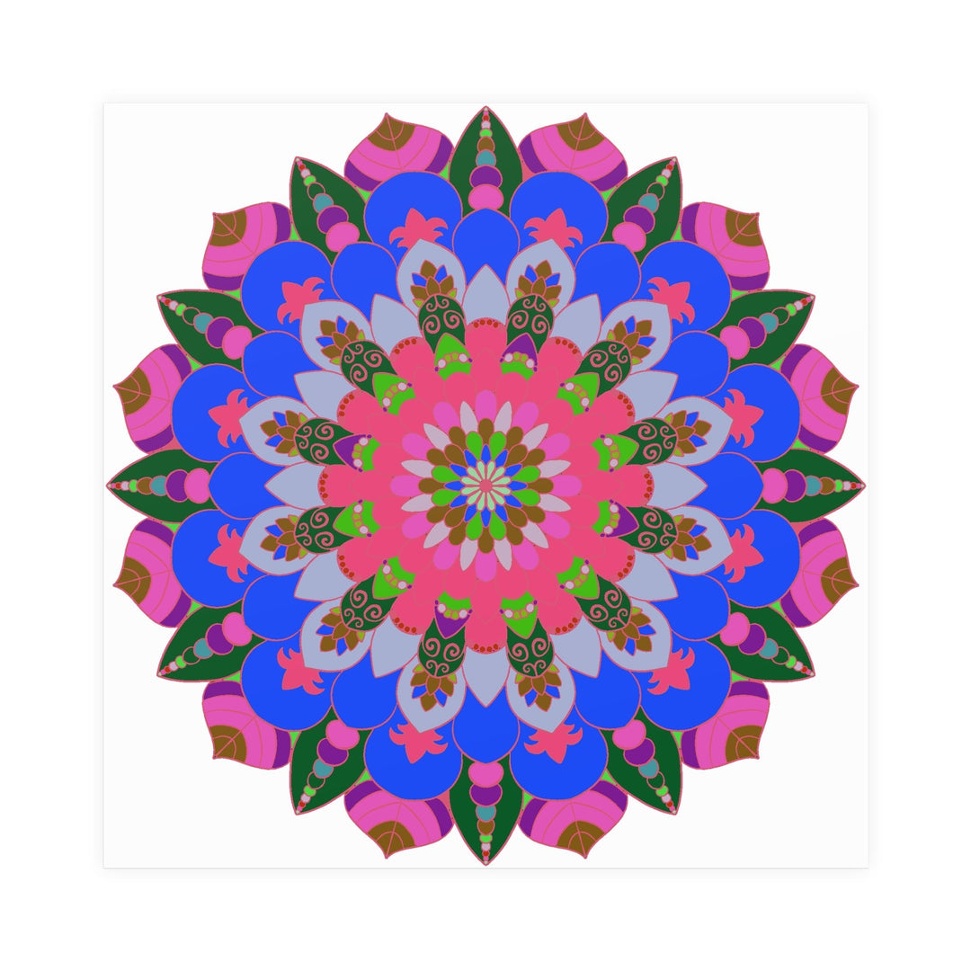 Intricate Mandala Poster - Colorful Circular Art Poster - Blululi