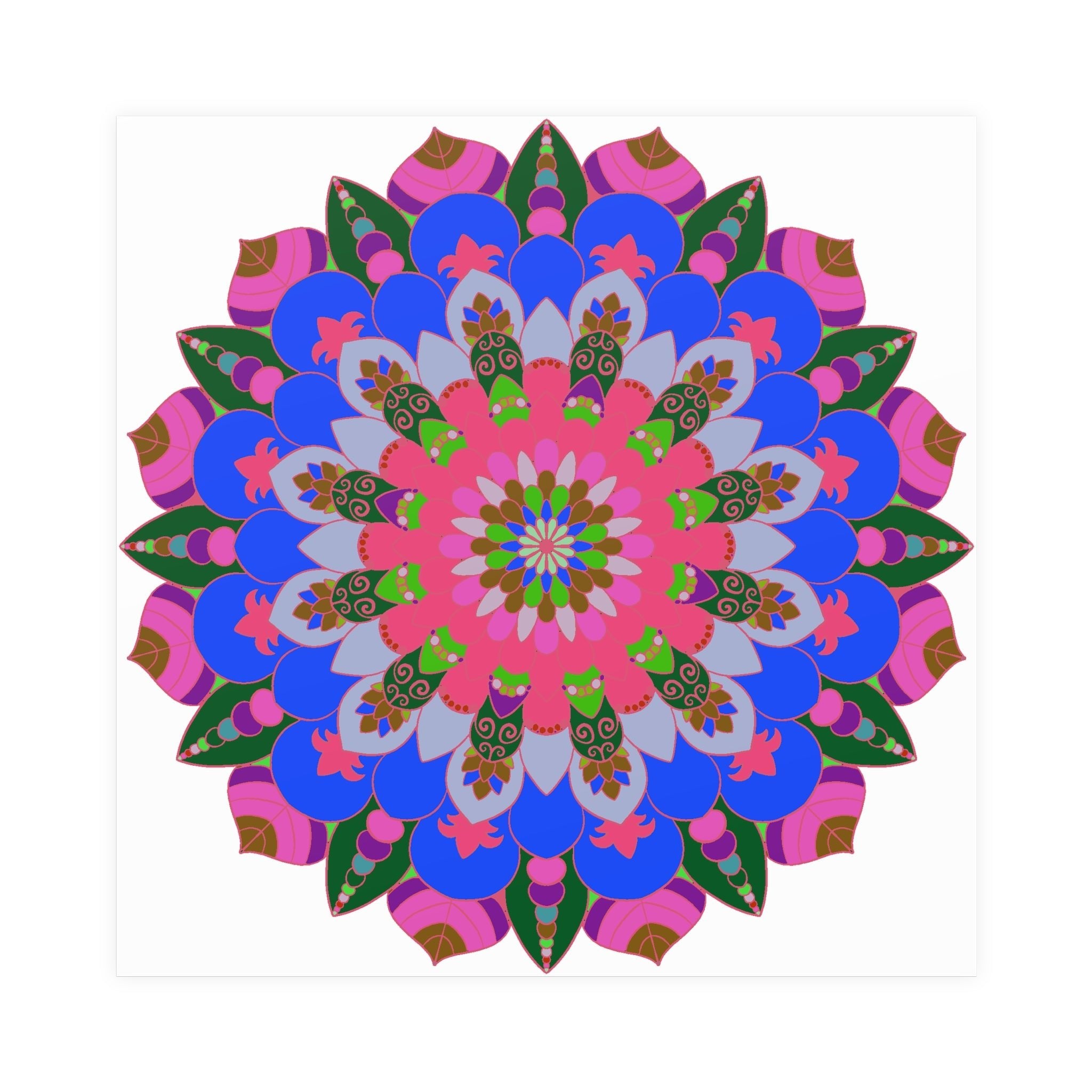 Intricate Mandala Poster - Colorful Circular Art Poster - Blululi