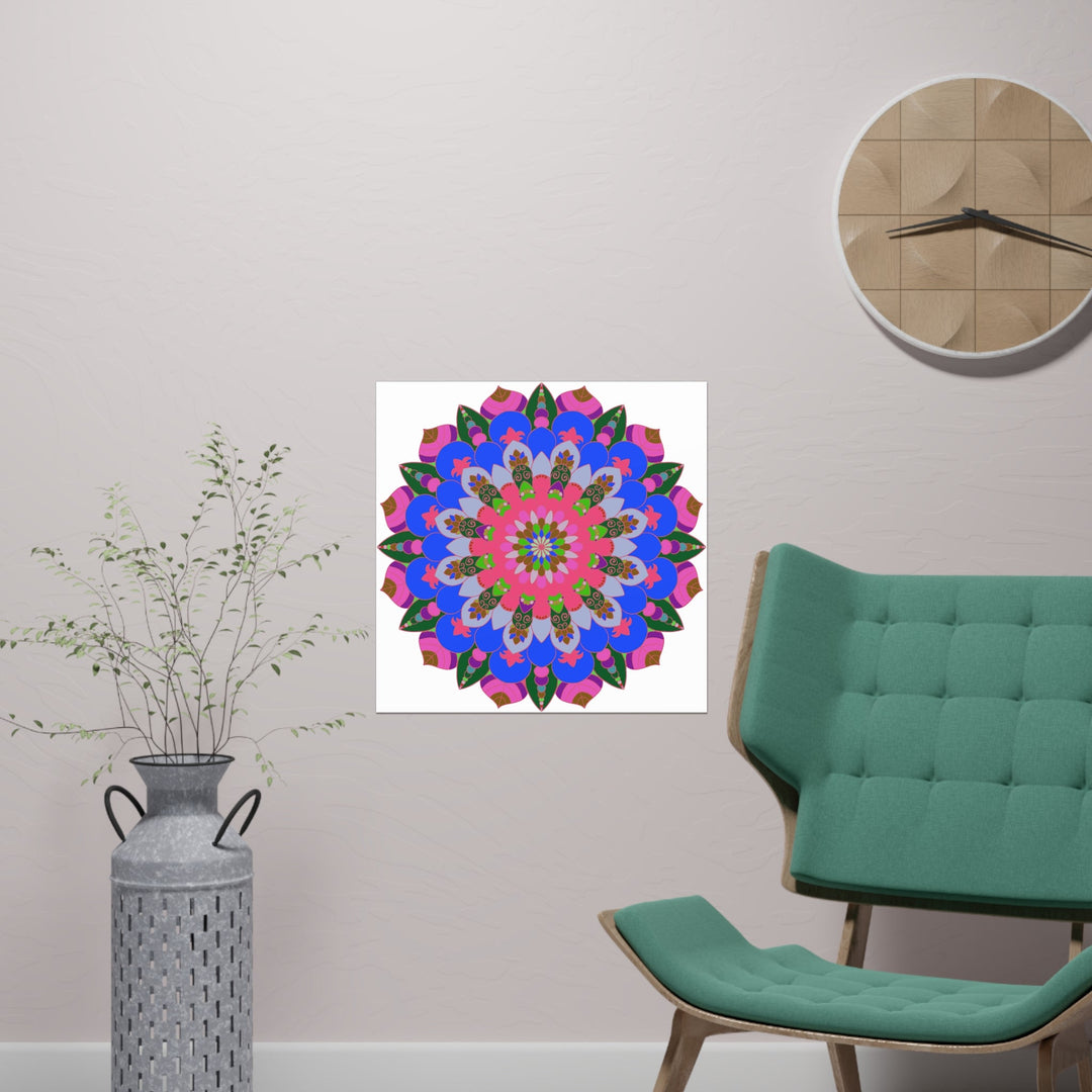 Intricate Mandala Poster - Colorful Circular Art Poster - Blululi