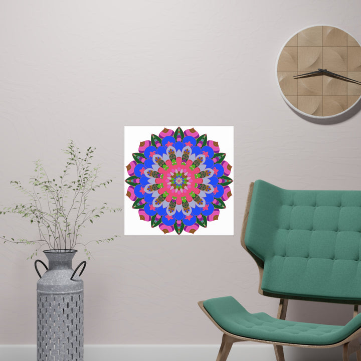 Intricate Mandala Poster - Colorful Circular Art Poster - Blululi