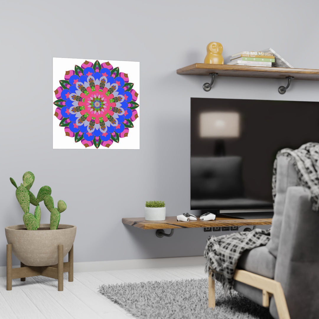 Intricate Mandala Poster - Colorful Circular Art Poster - Blululi