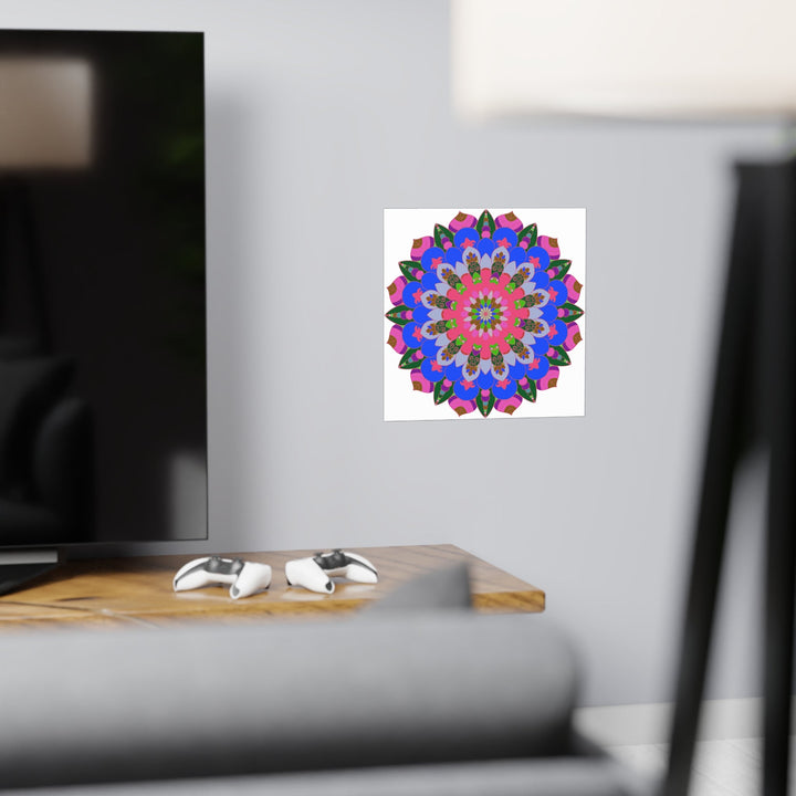 Intricate Mandala Poster - Colorful Circular Art Poster - Blululi