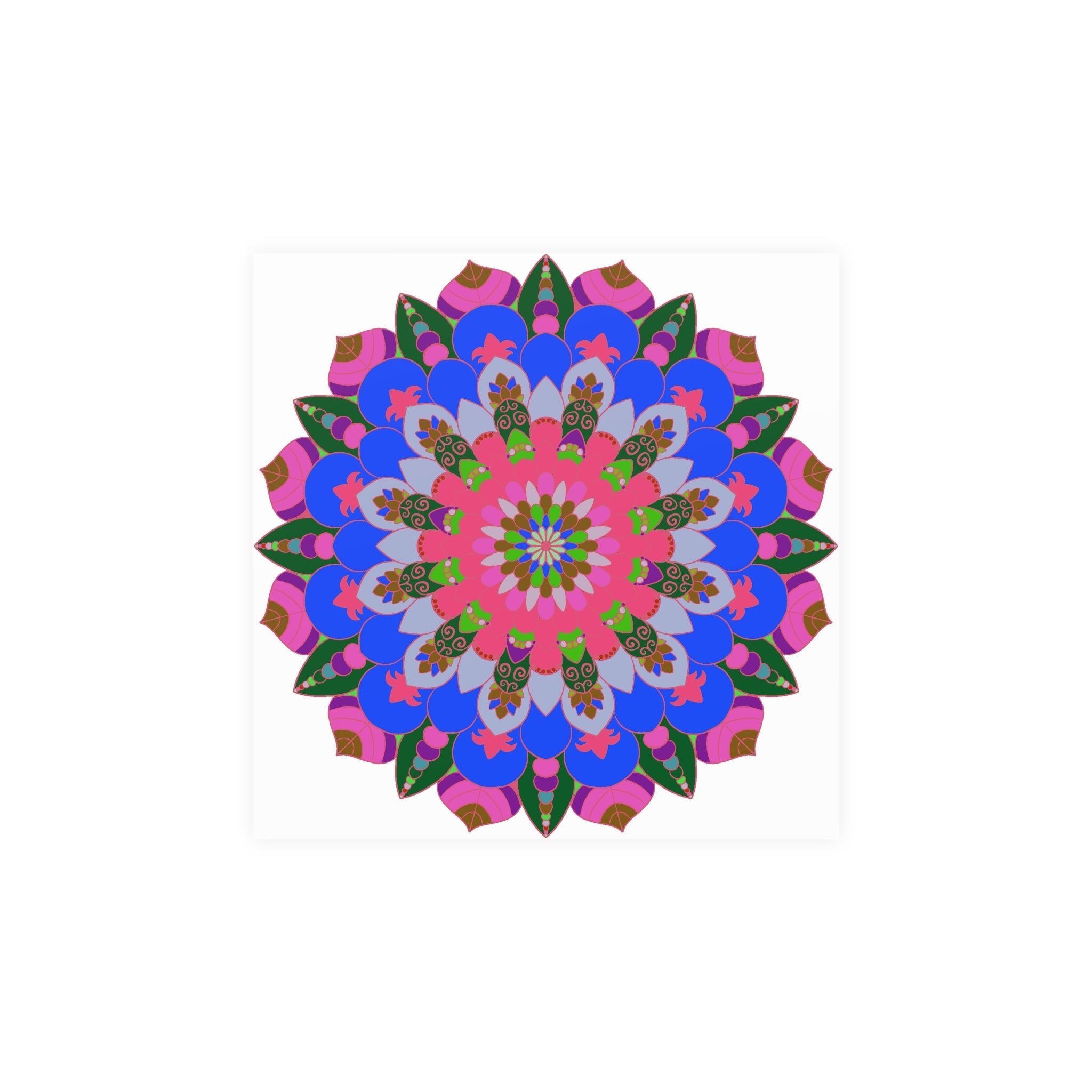 Intricate Mandala Poster - Colorful Circular Art Poster - Blululi