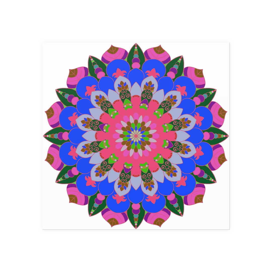 Intricate Mandala Poster - Colorful Circular Art Poster - Blululi