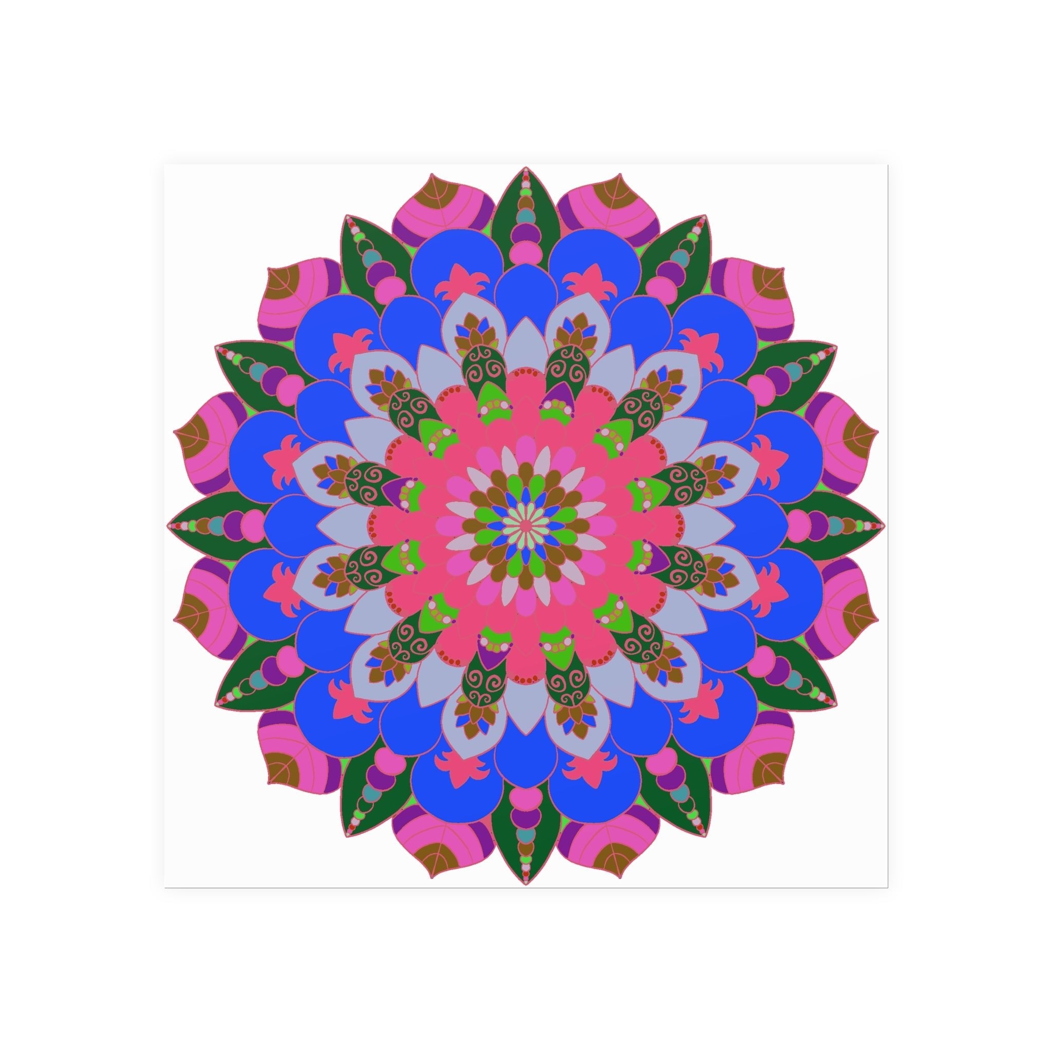 Intricate Mandala Poster - Colorful Circular Art Poster - Blululi