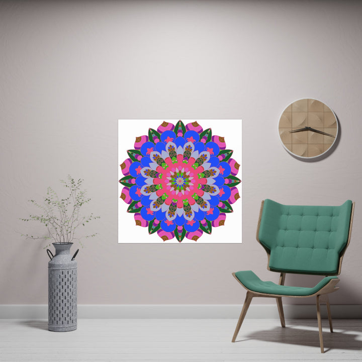 Intricate Mandala Poster - Colorful Circular Art Poster - Blululi