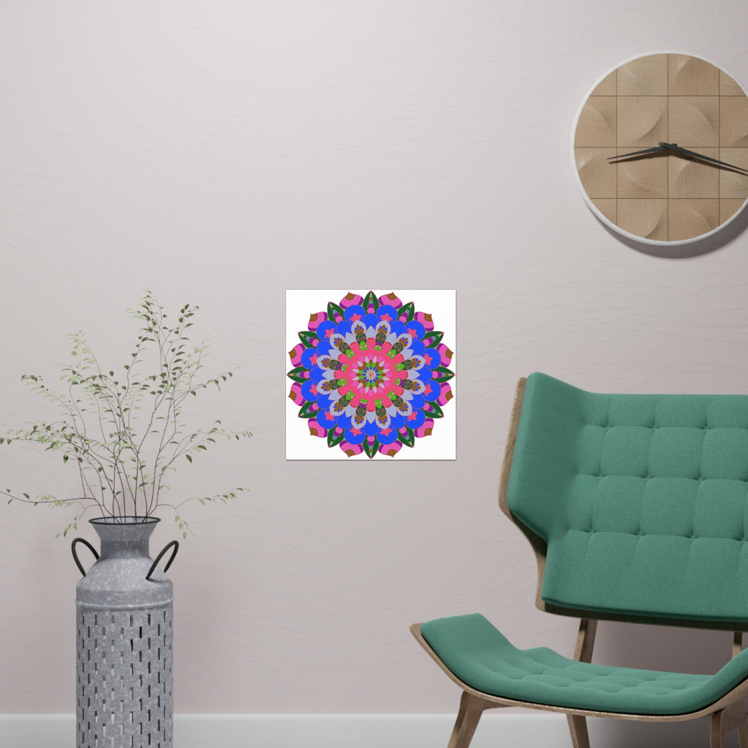 Intricate Mandala Poster - Colorful Circular Art Poster - Blululi