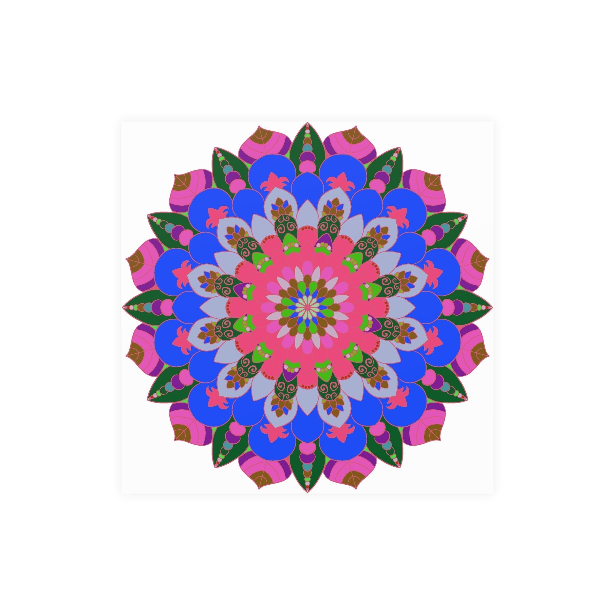 Intricate Mandala Poster - Colorful Circular Art Poster - Blululi