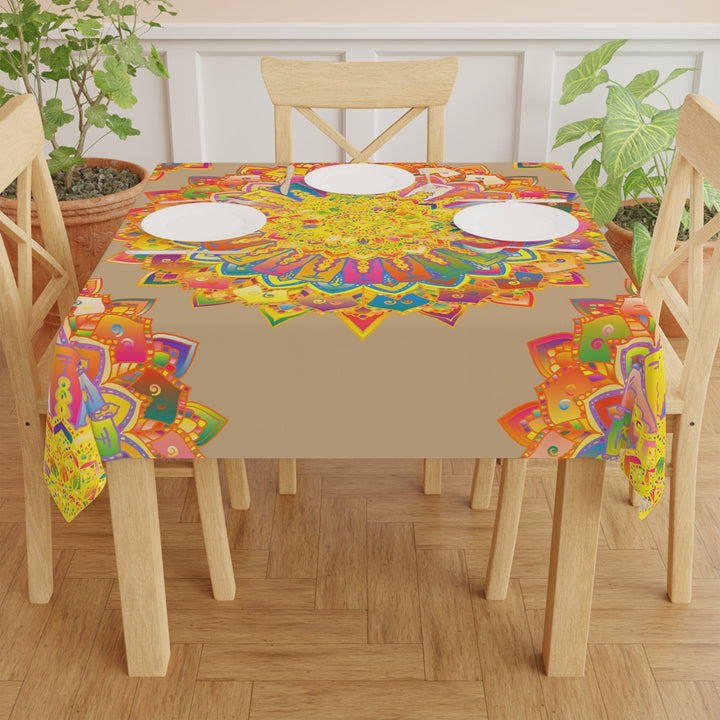 Intricate Mandala Tablecloth - Colorful & Vibrant Home Decor - Blululi