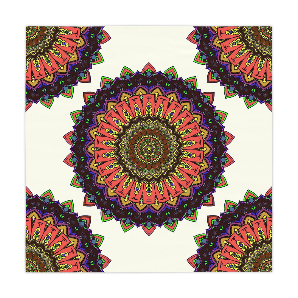 Intricate Mandala Tablecloth, Ivory - Boho Decor Home Decor - Blululi