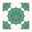 Intricate Mandala Tablecloth, Ivory - Floral Design Home Decor - Blululi
