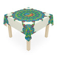 Intricate Mandala Tablecloth, Ivory - Floral Design Home Decor - Blululi