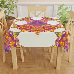 Intricate Mandala Tablecloth - Ivory Home Decor - Blululi