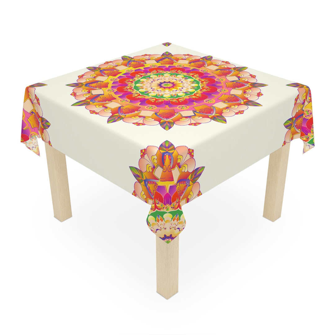 Intricate Mandala Tablecloth - Ivory Home Decor - Blululi