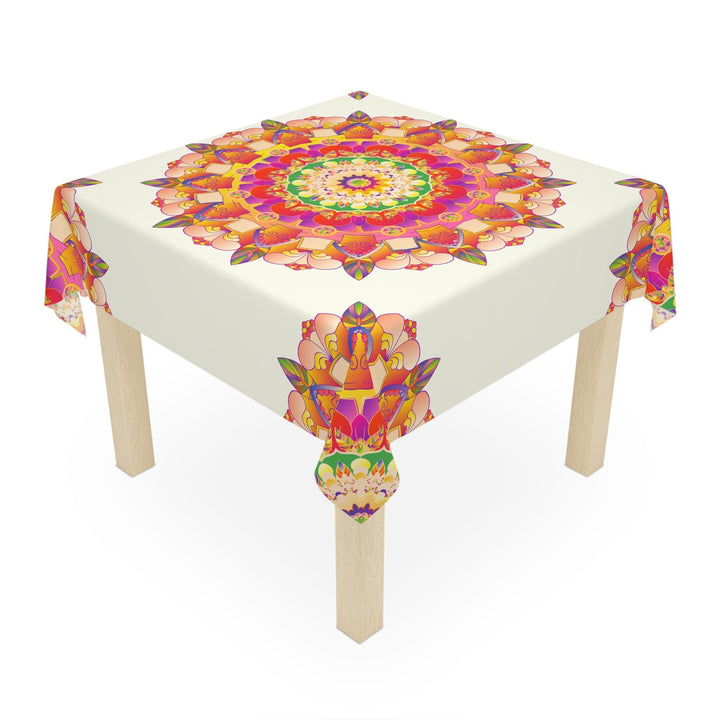 Intricate Mandala Tablecloth - Ivory Home Decor - Blululi