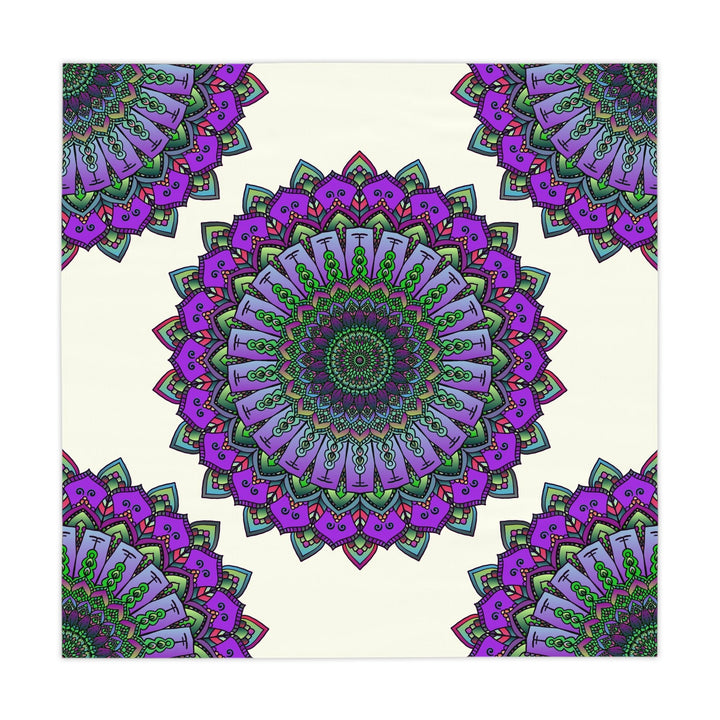 Intricate Mandala Tablecloth - Purple, Green & Blue Home Decor - Blululi