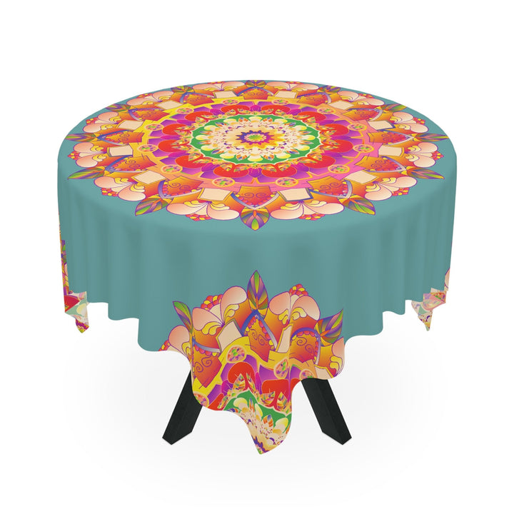 Intricate Mandala Tablecloth - Sage Green Home Decor - Blululi