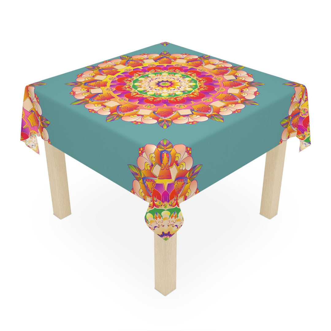 Intricate Mandala Tablecloth - Sage Green Home Decor - Blululi