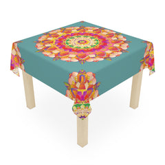 Intricate Mandala Tablecloth - Sage Green Home Decor - Blululi