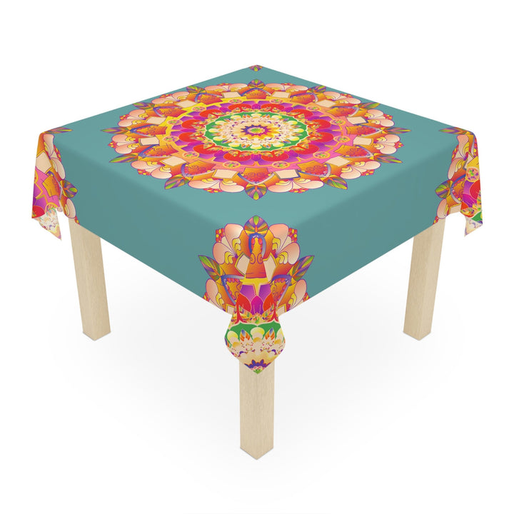 Intricate Mandala Tablecloth - Sage Green Home Decor - Blululi