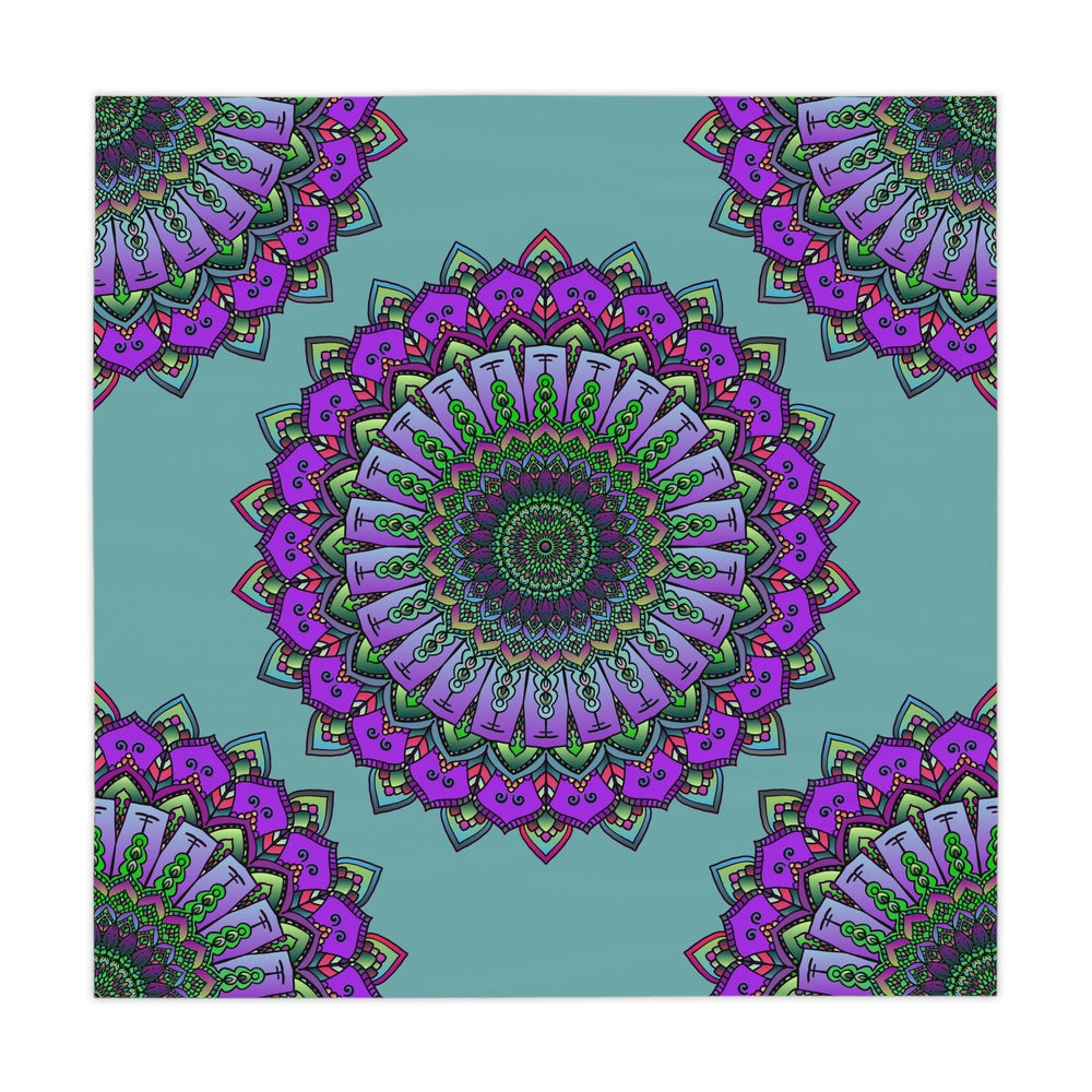Intricate Mandala Tablecloth, Sage Green Home Decor - Blululi