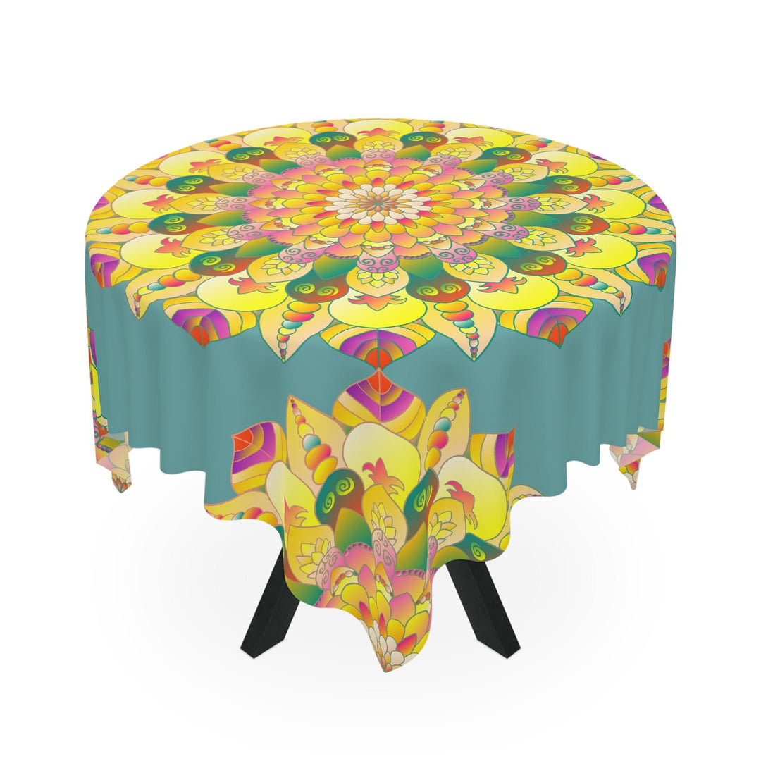 Intricate Mandala Tablecloth - Sage Green Home Decor - Blululi