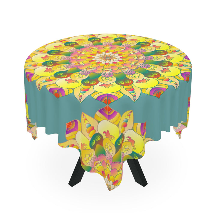 Intricate Mandala Tablecloth - Sage Green Home Decor - Blululi