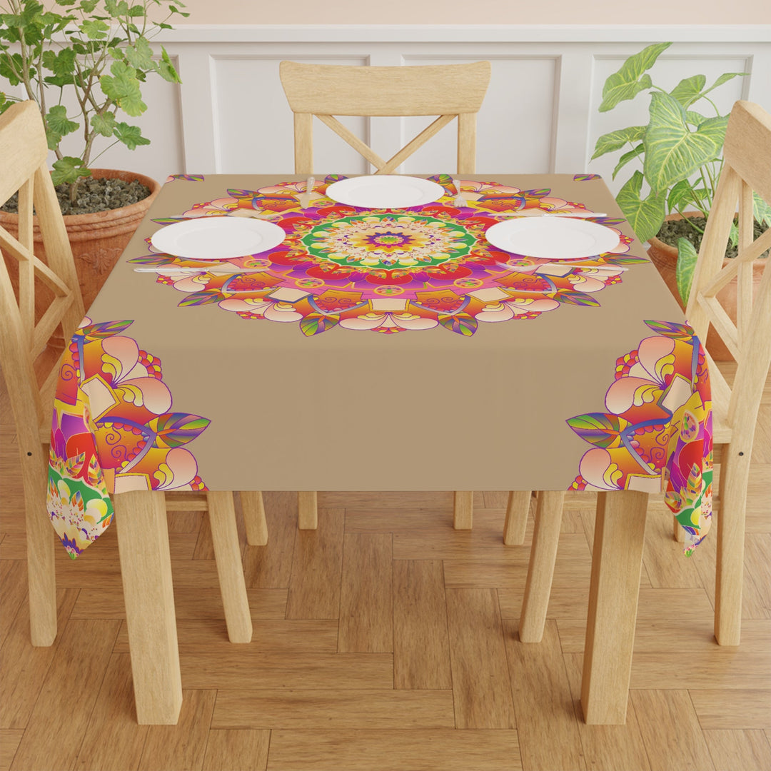 Intricate Mandala Tablecloth - Vibrant Colors Home Decor - Blululi