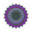Intricate Purple & Green Mandala Poster Poster - Blululi