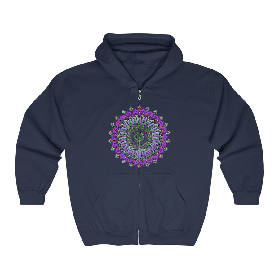 Intricate Purple Mandala Hoodie - Spiritual Art Hoodie - Blululi