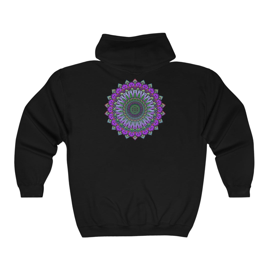 Intricate Purple Mandala Hoodie - Spiritual Art Hoodie - Blululi