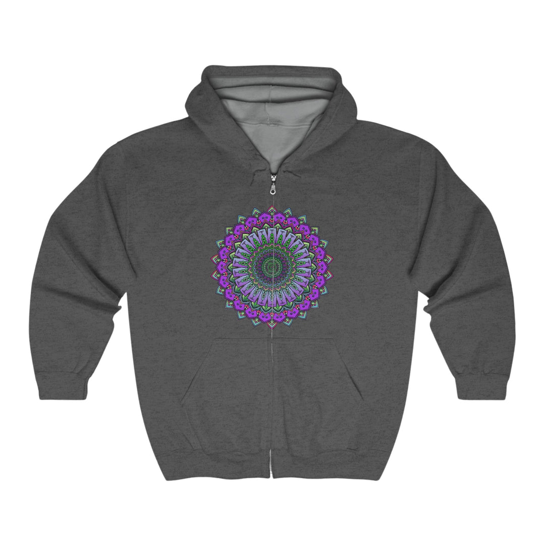 Intricate Purple Mandala Hoodie - Spiritual Art Hoodie - Blululi