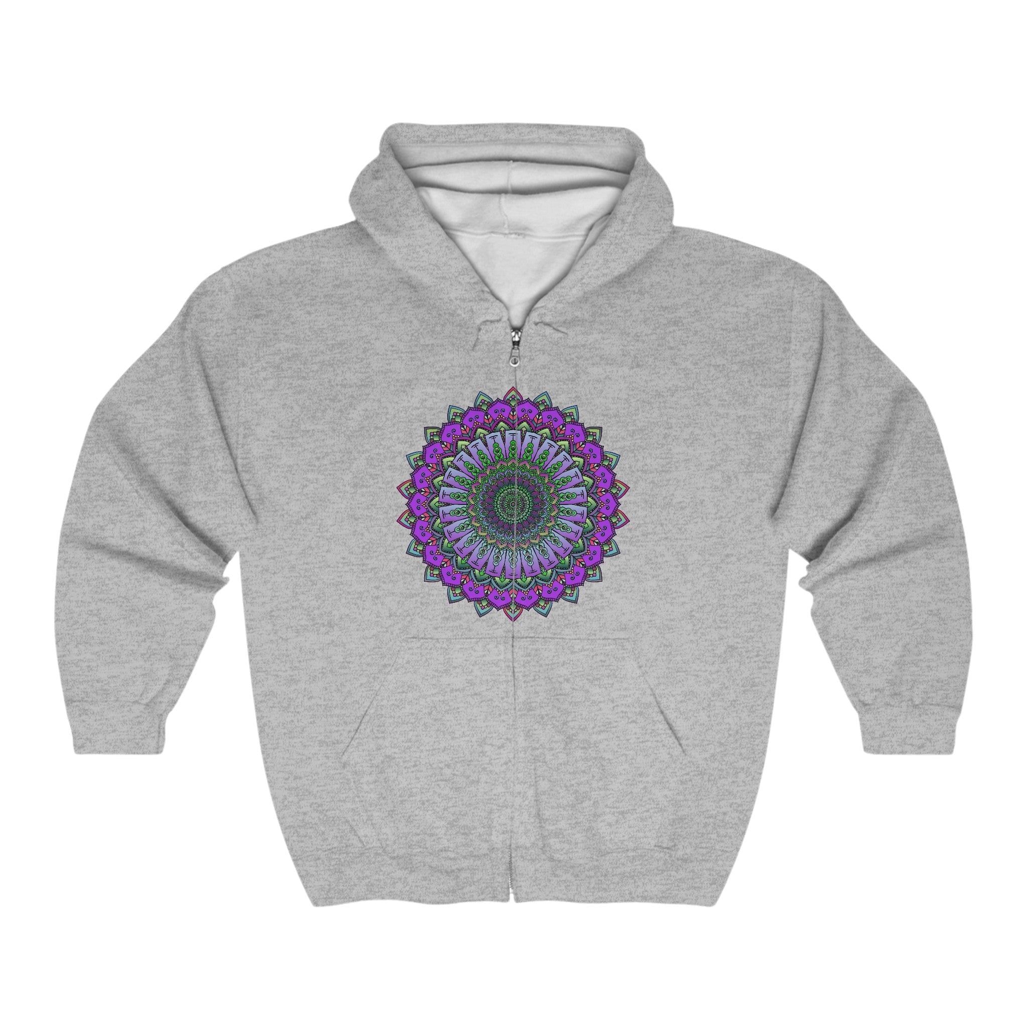 Intricate Purple Mandala Hoodie - Spiritual Art Hoodie - Blululi