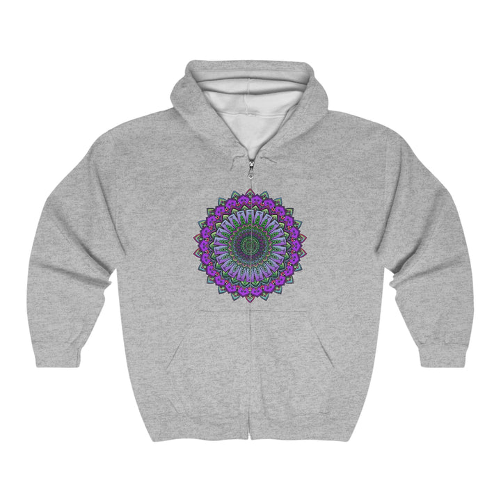 Intricate Purple Mandala Hoodie - Spiritual Art Hoodie - Blululi