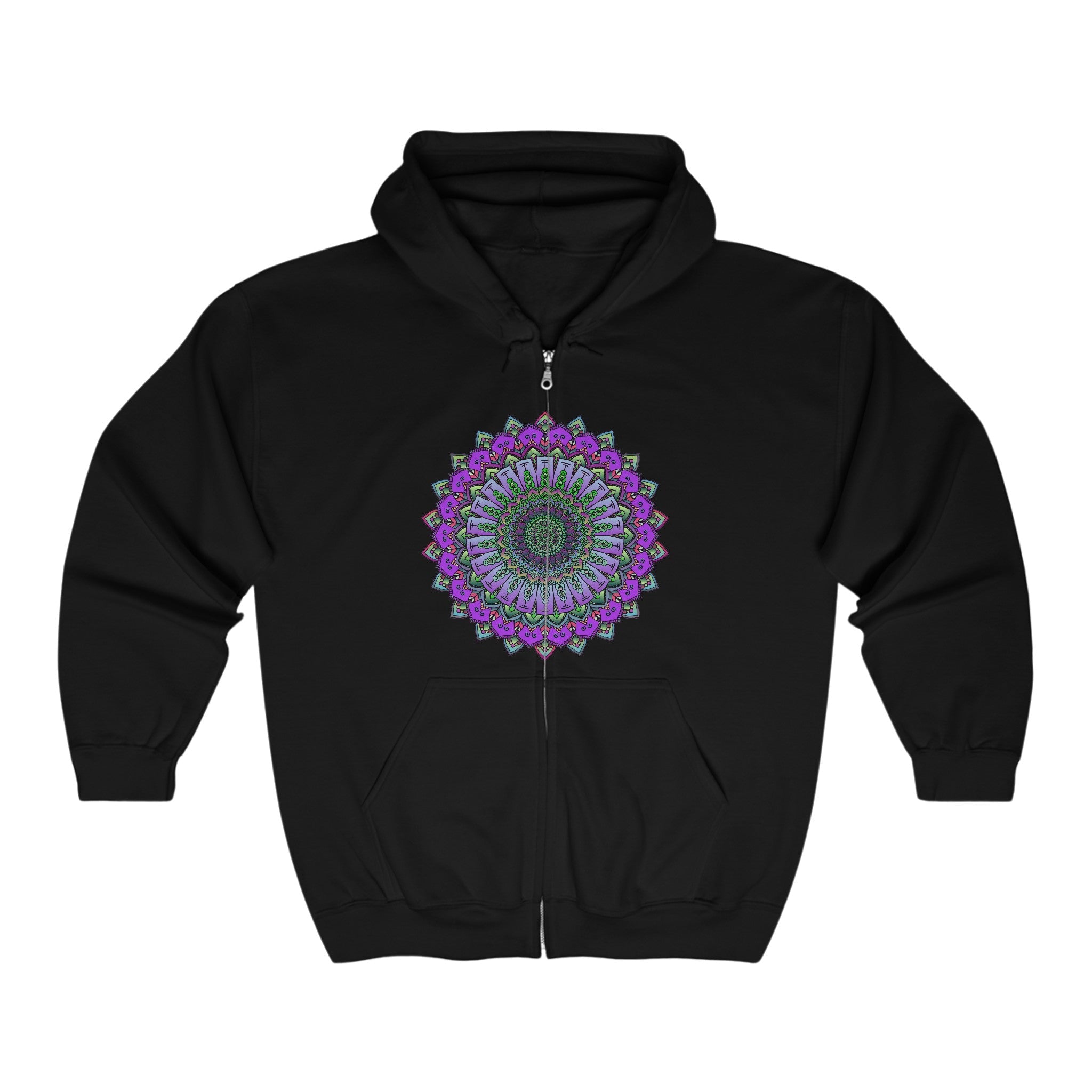 Intricate Purple Mandala Hoodie - Spiritual Art Hoodie - Blululi